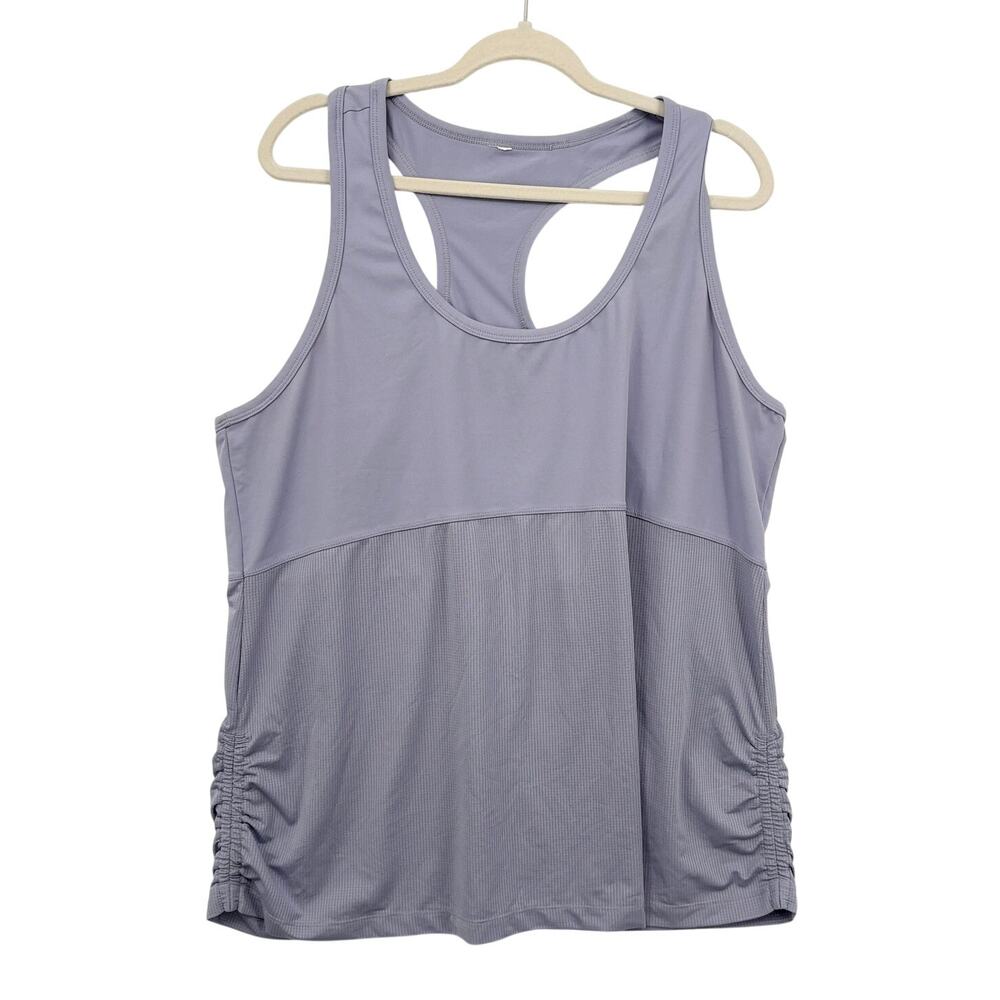 Fabletics Plus Size 1X Cashel Tank Top Racerback Purple Aster Activewear Stretch